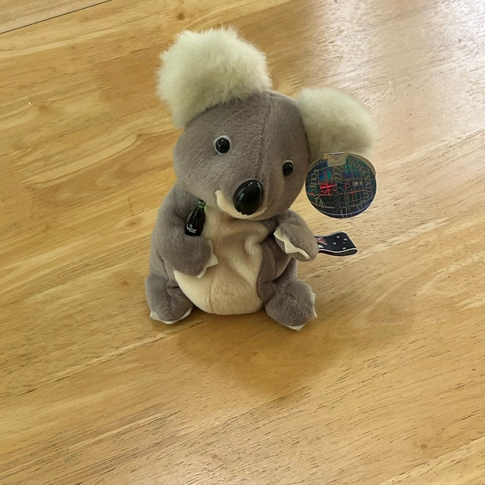 Vtg NEW Coca-Cola International Collection Quala Koala Australia Plush Bean Bag